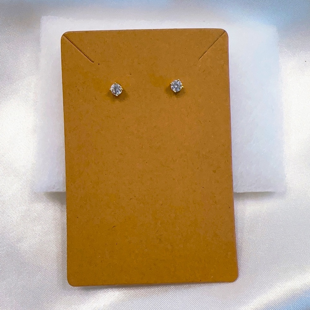 925sliver gold plated stud earrings